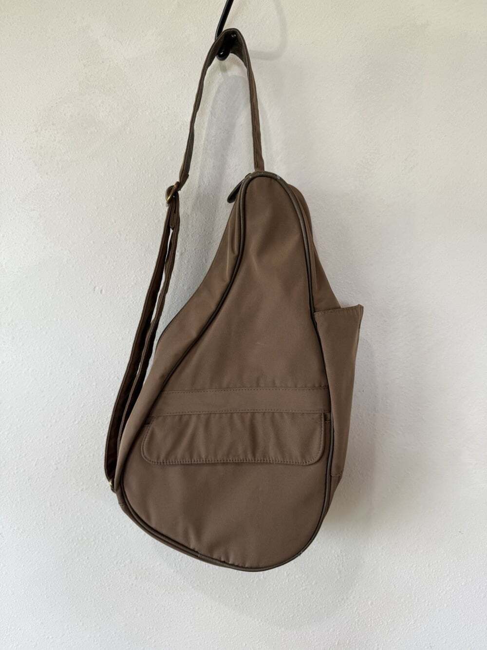 AmeriBag Everyday Sling Purse Healthy Back Bag Brown Travel Nylon Unisex Women’s